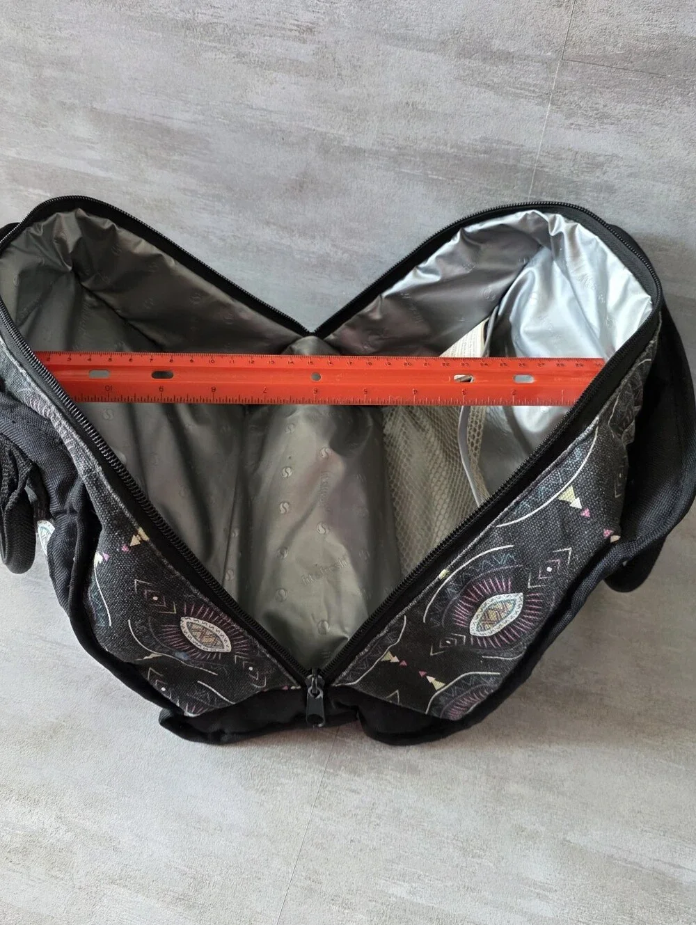 Fit & Fresh Black Patterned Insulated Lunch Bag